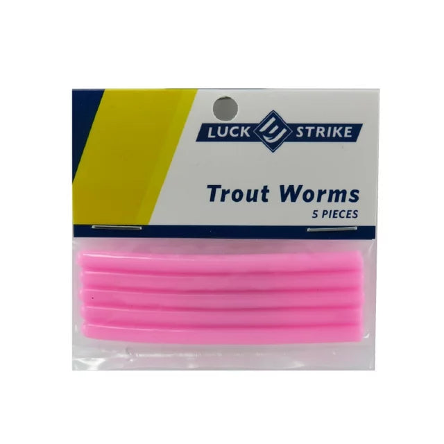 Trout Worm 5pc Pack-Pink